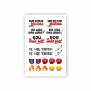 Cartela De Tatuagens Sexy Tattoo Me Fode Gostoso Sedux