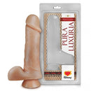Prótese Sem Vibro Com Ventosa E Escroto 18x4,4cm Sexy Fantasy